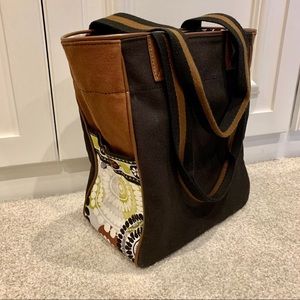 Vera Bradley Brown &‎ Black Purse Tote Bag